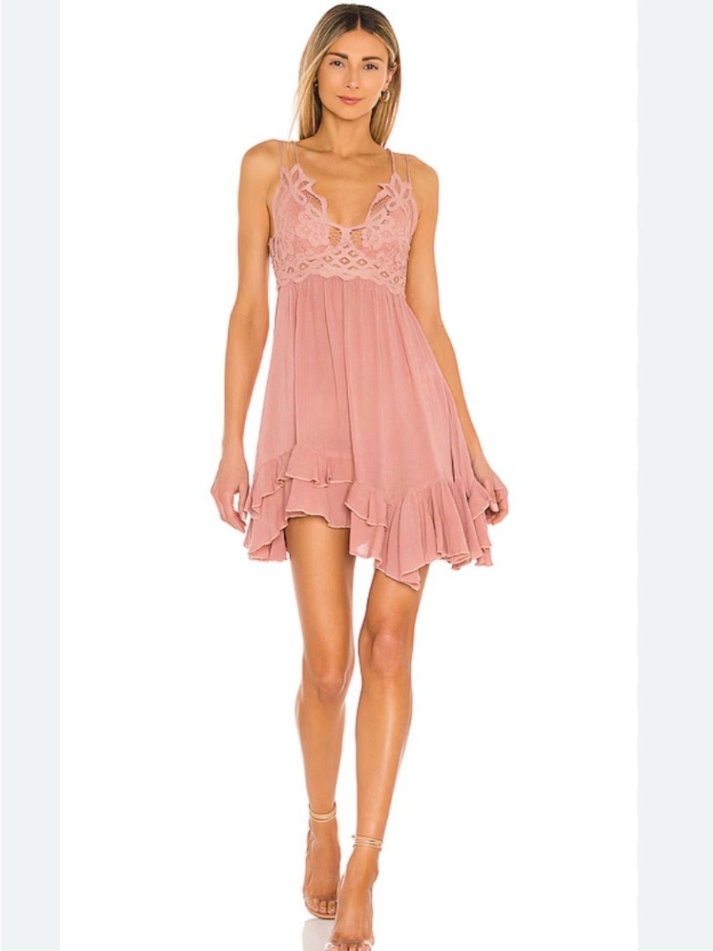 Free People One Adele’s Slip Dress Dusty Rose